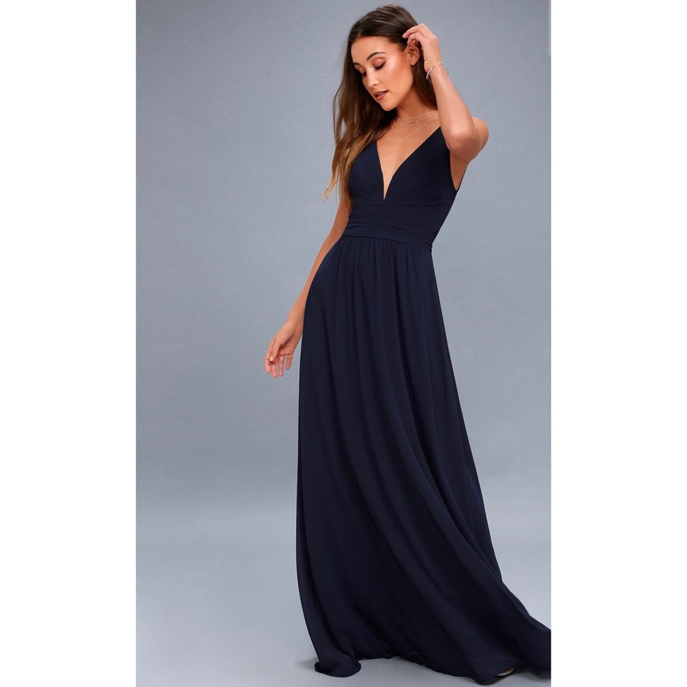 LULU’S Navy Bridesmaid Dress ✨